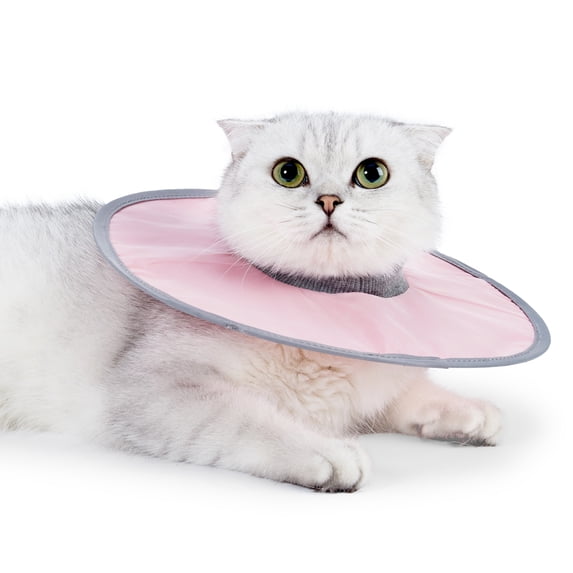 Harikaji Cat Recovery Collar, Cat Cones After Surgery, Adjustable Cat E Collar, Surgery Recovery Collars for Kitten and Cats Pink L