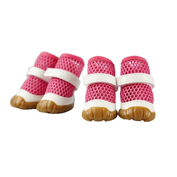 Harikaji Dog Boots for Small Medium Dogs for Hot Pavement, Breathable & Waterproof Dog Shoes, Anti-Slip Soles Skid-Proof Dog Paw Protector for Indoors & Outdoor Walks Pink 3#