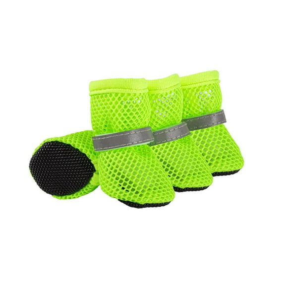 Harikaji Dog Shoes for Hot Pavement - Breathable Mesh Booties for Small Medium Dogs | Dog Paw Protectors with Non-Slip Soles, Easy to Clean for Beach & Summer Use Green L