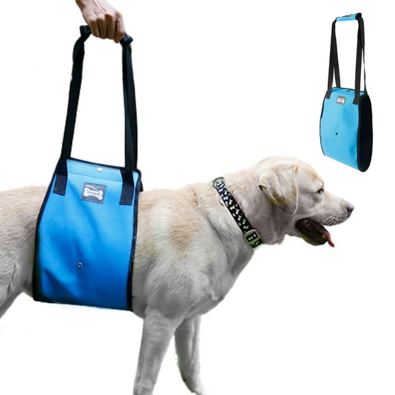 Harikaji Dog Sling, Dog Lift Harness Support Sling for Elderly or Disabled Dogs, Portable Hip Support Harness Assist Lift Dogs Rear for Canine Aid Blue XL
