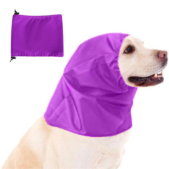 Harikaji Large Dog Bath Cap,Waterproof Large Dog Ear Protection Bathing Hat,Dog Ear Covers for Bathing Swimming Purple