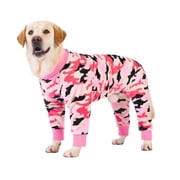 Harikaji Large Dog Sweater Coat, Large Dog Recovery Suit, Anti-Shedding Dog Pajamas Pjs, After Surgery Dog Onesie for Medium Large Dog Pink Camouflage 36#
