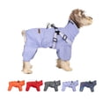 thumbnail image 1 of Harikaji Small Dog Raincoat Harness, Four-Legged Full Coverage Dog Raincoat, Waterproof 4-Legs Dog rain Jacket with Reflective Strip, Adjustable Puppy Waterproof Clothes Purple S, 1 of 5