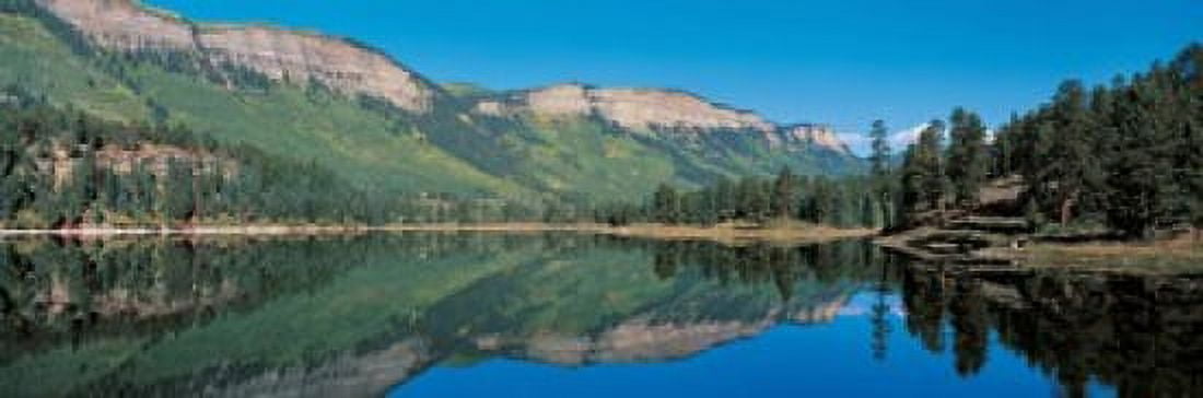 Hariland Lake & Hermosa Cliffs Durango CO USA Canvas Art - Panoramic Images (18 x 6)