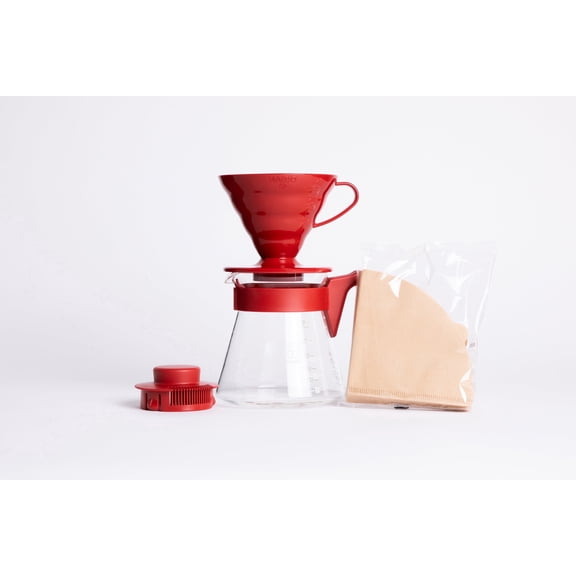 Hario V60 Pour Over Coffee Starter Set, 02 Red