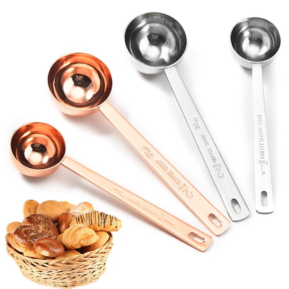 Hariumiu 0.5oz/1oz Measuring Spoon Clear Scale Long Handle Comfortable Grip Heat Resistant Anti-scalding High Accuracy Coffee Scoop Kitchen Gadget