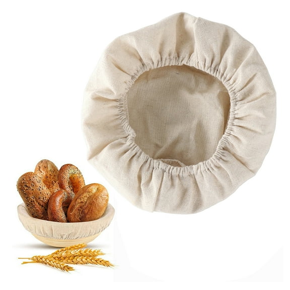 Hariumiu 2Pcs Bread-Proofing Basket Cloth Liners Food Grade Non-Stick Home Baking Round Oval Dough Basket Cloth