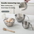thumbnail image 1 of Hariumiu 304 Stainless Steel Measuring Cup with Handle Scale Large Capacity Multifunction Egg Liquid Mixing Bowl Kitchen Supplies, 1 of 8