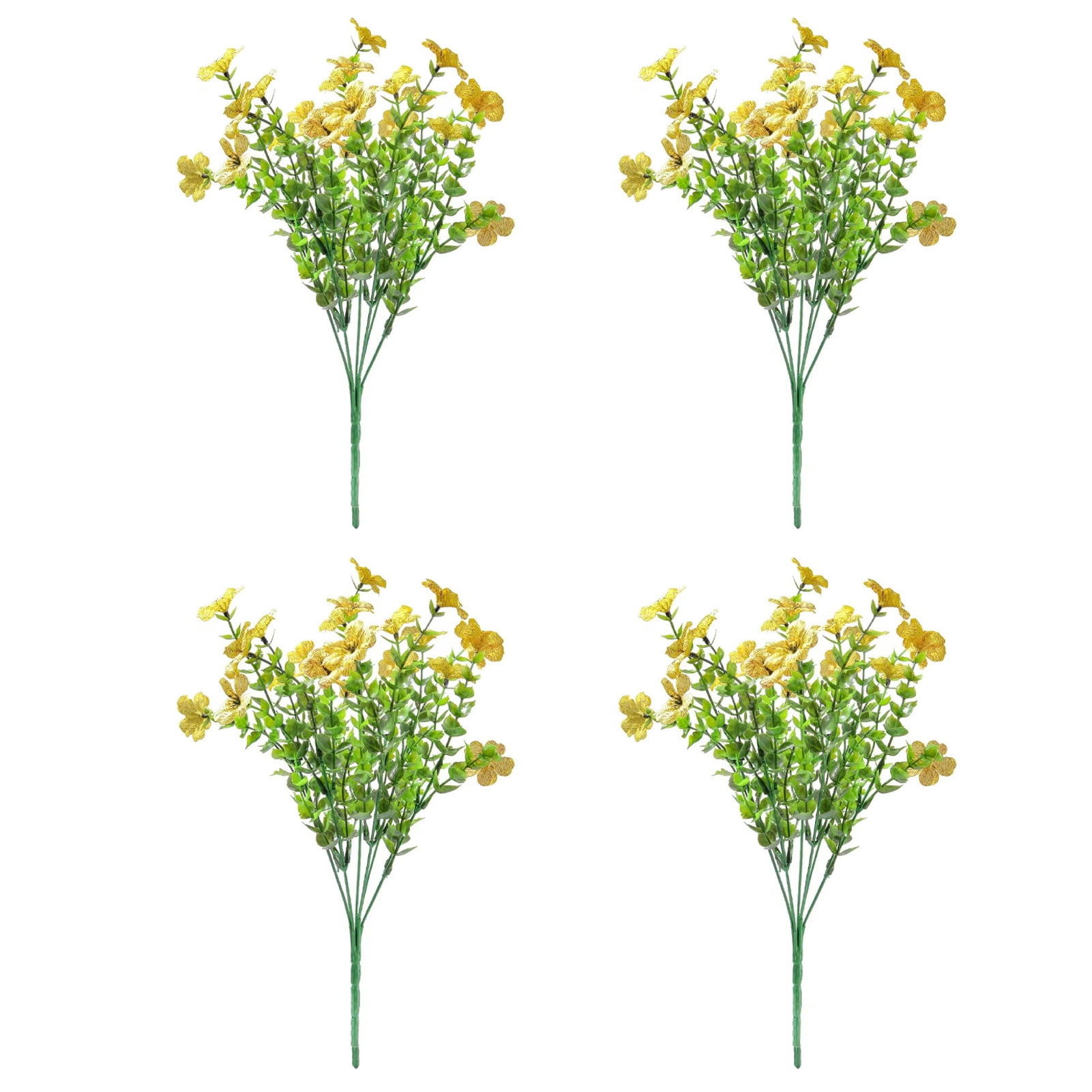 Hariumiu 4Pcs Fake Flowers Realistic Fine Workmanship Elegant
