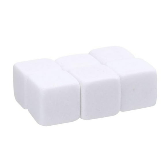 Hariumiu 6Pcs Marble Cubes Whiskey Drinks Chilling Ice Stone Bar Cocktail Accessories-White