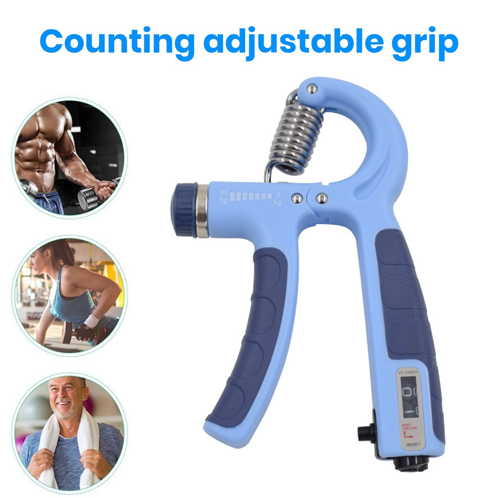 Hariumiu Adjustable Hand Grips Hand Grip Strengthener Workout Adjustable Resistance Hand Gripper Finger Non slip Heavy duty Forearm Grip Athletes