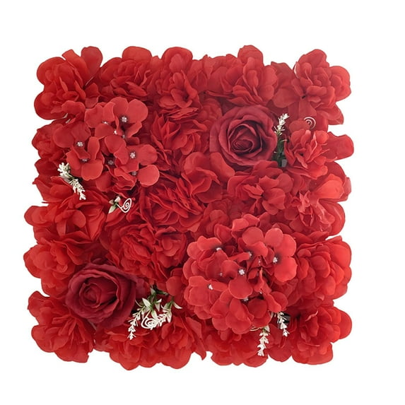 Hariumiu Artificial Rose Wall Panel Artificial Rose Flower Wall Panel Wedding Bridal Baby Shower Party Diy Square 3d Floral Wall Backdrop Decoration