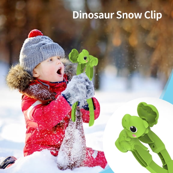 Hariumiu Beach Toys Smooth One-piece Molding Easy to Release Burr-free Thickened Entertainment ABS Cartoon Dinosaur Snowball Maker Clamp Outdoor
