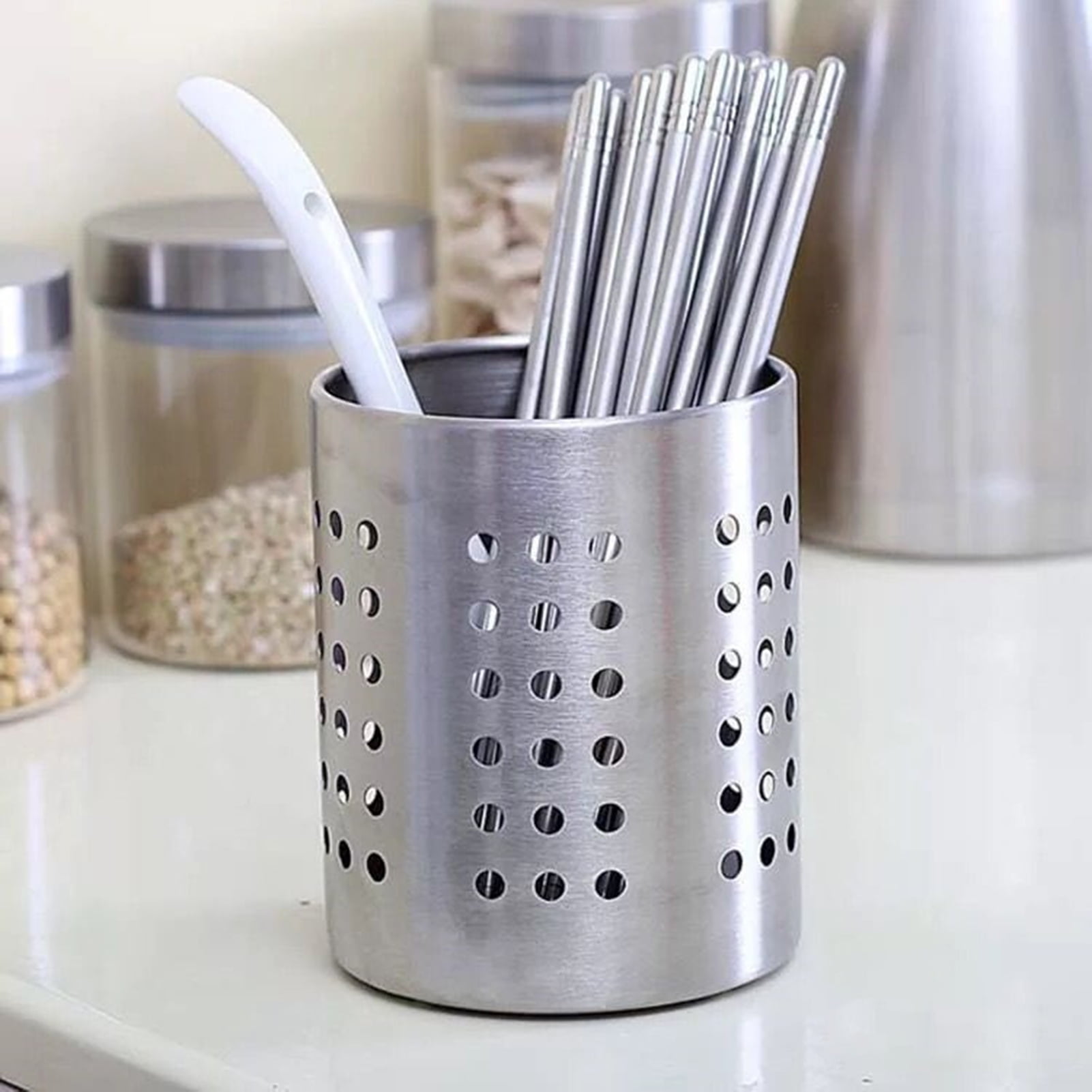 Hariumiu Chopstick Utensil Drying Rack Stainless Steel Utensil Holder Sink Silverware Holder