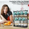 thumbnail image 1 of Hariumiu Coffee Mug Holder for Countertop 14-Hook Display Stand with Storage Rack 2 Tier Mug Display Stand Space-Saving Mug Tree Organizer, 1 of 8