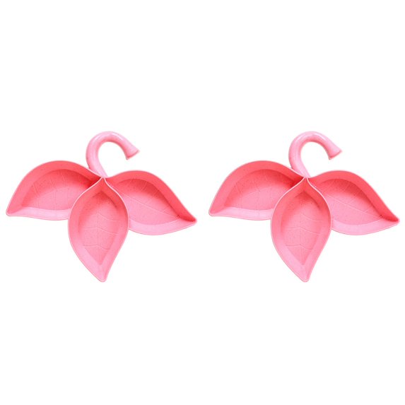 Hariumiu Dipping Dish with Handle Sure Here's A Product Title for Listing 2pcs Leaf Shape 3-compartment Dipping Dish Set for Salad Dressing Seasoning Sauce