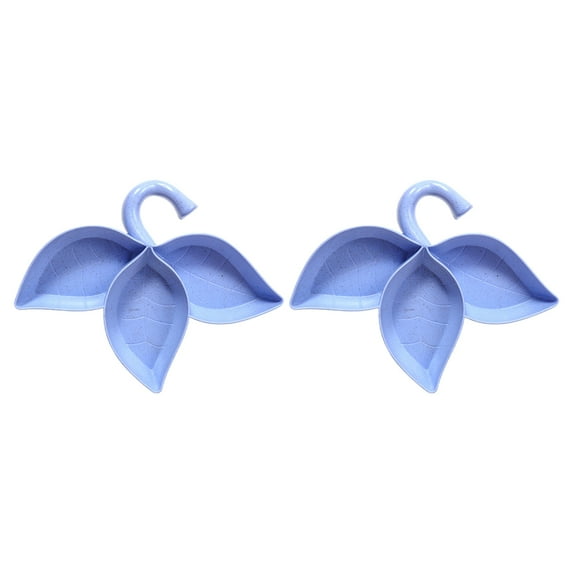 Hariumiu Dipping Dish with Handle Sure Here's A Product Title for Listing 2pcs Leaf Shape 3-compartment Dipping Dish Set for Salad Dressing Seasoning Sauce