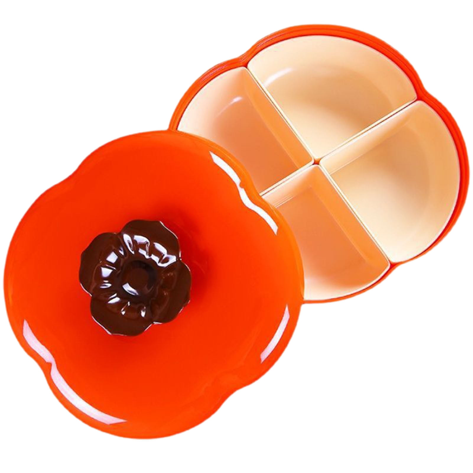 Hariumiu food storage container with compartments divided nut serving
