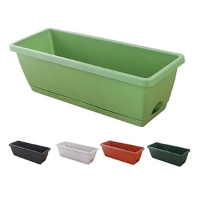 Hariumiu Garden Large Capacity Vegetable Planter Flower Pot, Drain Hole Design Rectangular Pot Sill Planter Box Garden Supplies