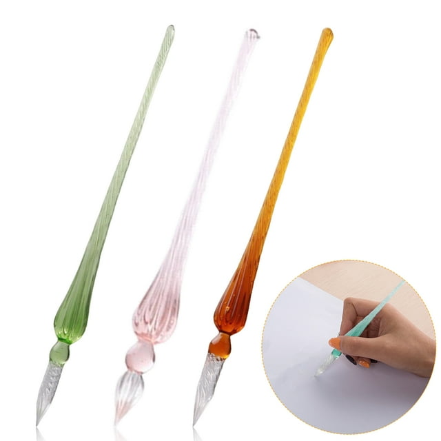 Hariumiu Glass Dip Pen Comics Painting Beautiful Color Effects Dip Pen Smooth Writing Drawing Experience Multifunctional Art Tool