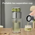 thumbnail image 1 of Hariumiu Glass Tea Infuser Bottle Double-Layer Insulation Portable Travel Tea Maker with Filter 300ml Leakproof Drinking Cup for Home Office Outdoor Activities, 1 of 8
