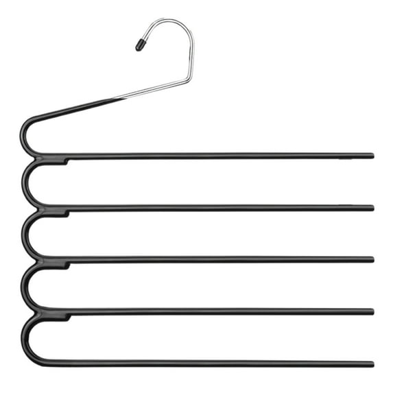 Hariumiu Hangers Space-saving 5-tier Pants Rack Multifunctional Storage Organizer Hangers Wrinkle-free Jeans Skirt Scarf Hanger Efficient Closet Organization