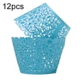 thumbnail image 1 of Hariumiu Kitchen Cupcake Wrappers Pack of 12/48 Filigree Artistic Bake Cake Paper Cups Little Vine Lace Laser Cut Liner Baking Cup Muffin Case Trays for Wedding Party Birthday Decoration, 1 of 10