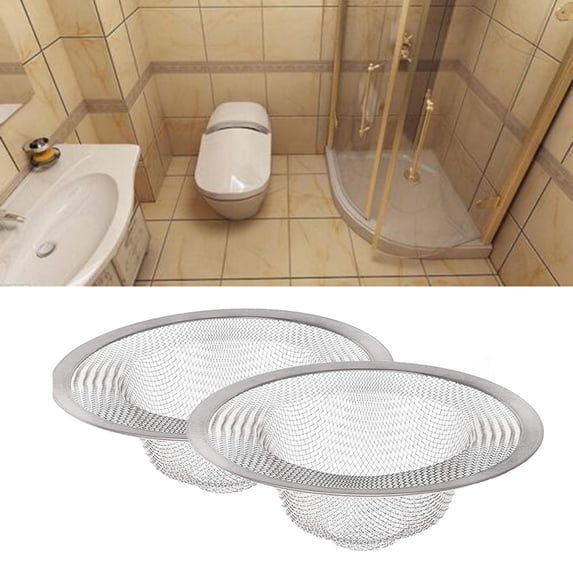 Hariumiu Kitchen Kitchen Sink Strainer Stainless Steel for 2"/2.8"/3.6"/4.4" Diameter, kitchen Sink Drain Strainer,Sink Strainers with Large Wide Rim for Kitchen Sinks