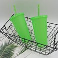 thumbnail image 1 of Hariumiu Kitchen PP Straw Water Cup, Reusable High-capacity Green Sparkling Powder Straw Cup, 1 of 9