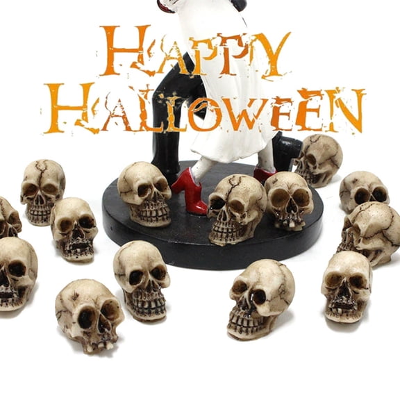 Hariumiu Lifelike Skull Decoration for Halloween Party 20pcs Exquisite Realistic Skull Ornament for Halloween Decorations