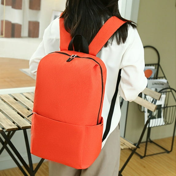 Hariumiu Multi-layer Pockets Backpack Backpack with Wide Shoulder Strap Multi-layer Pockets Solid Color Great Load Bearing Capacity Zipper Closure Water Bottle