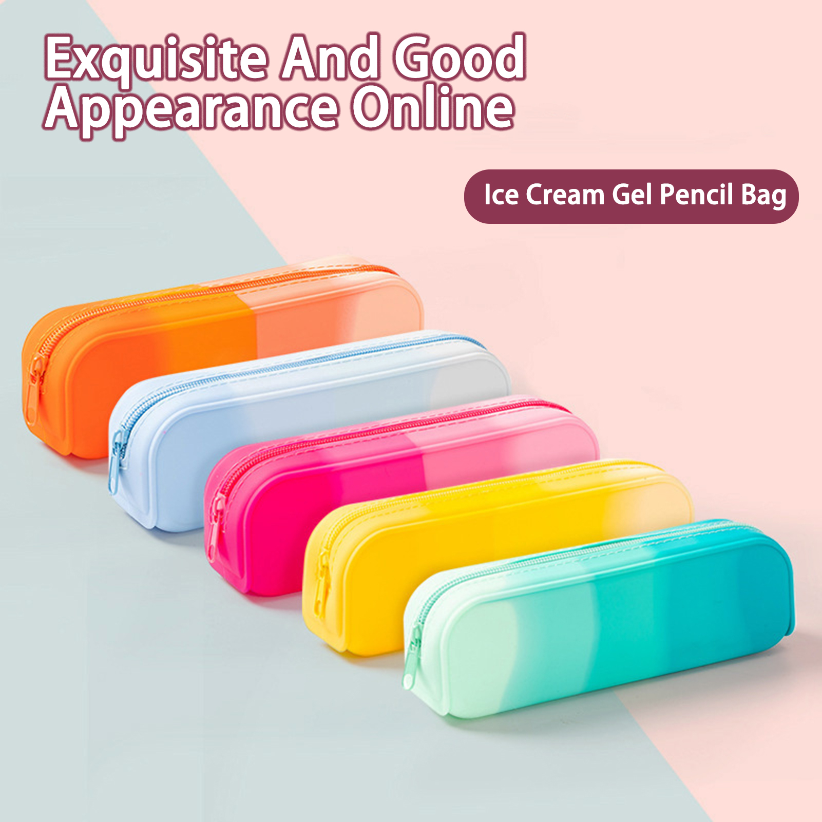 Hariumiu Pencil Case Pencil Pouch Waterproof Elastic Smooth Zipper ...
