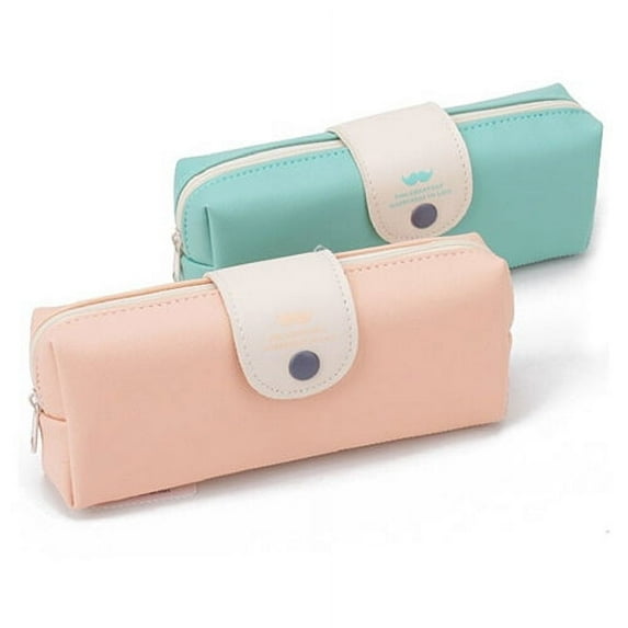 Hariumiu Pencil Case Students Pencil Pen Bag Coin Purse Beauty Makeup Pouch Handbag Zip Hasp Mustache