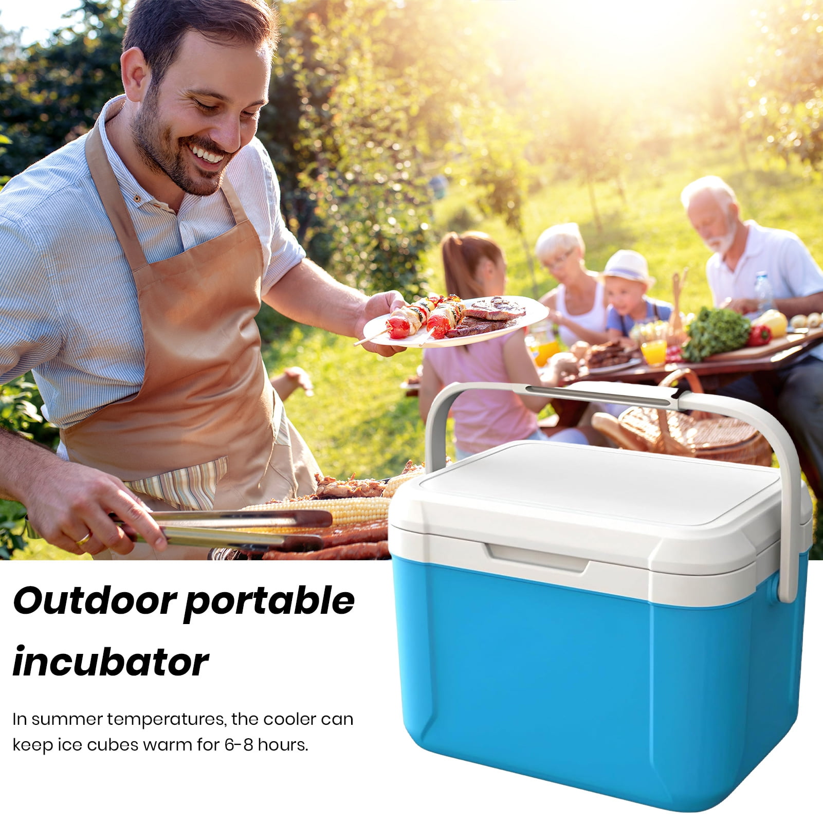 Hariumiu Portable Ice Cooler 5l Camping Cooler Box with Handle Hard