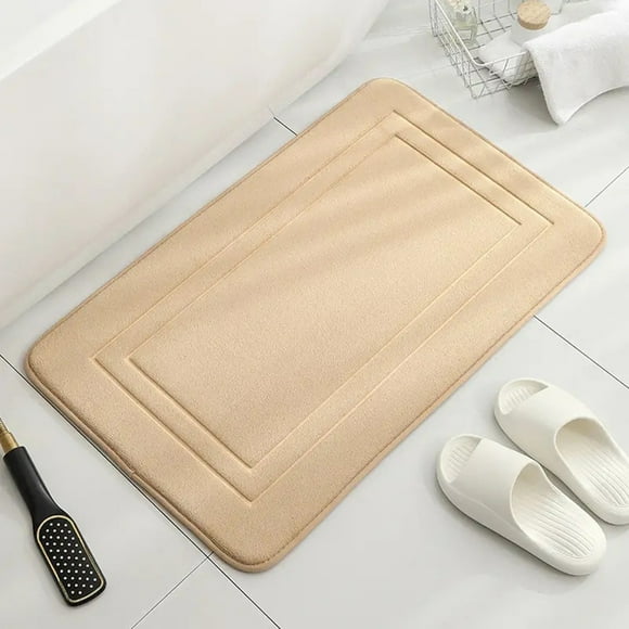Hariumiu Quick-dry Bath Mat Soft Non-slip Memory Foam Bath Mat Quick Dry Water Absorbent Bath Rug Shower Tub Machine Washable Bathroom Rug Anti-slip Bathroom