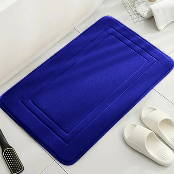 Hariumiu Quick-dry Bath Mat Soft Non-slip Memory Foam Bath Mat Quick Dry Water Absorbent Bath Rug Shower Tub Machine Washable Bathroom Rug Anti-slip Bathroom