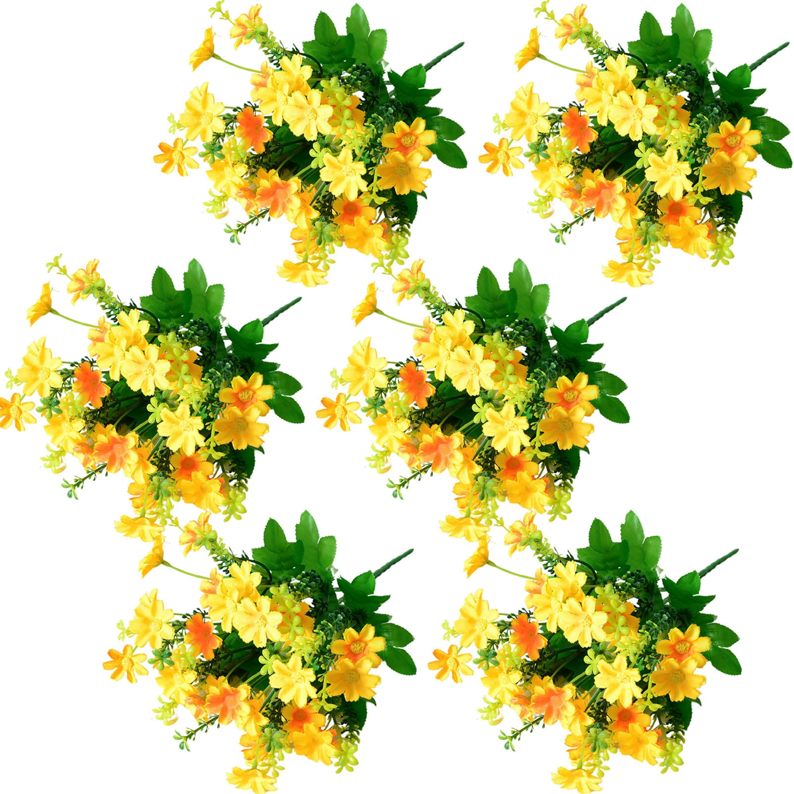 Hariumiu Realistic Artificial Flower 6 Bundles Artificial Flower Uv