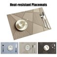 thumbnail image 1 of Hariumiu Rectangle PVC Placemat Heat-Resistant Non-slip Heat Insulation Waterproof Dining Table Protection Decoration Pad Kitchen Supplies, 1 of 8
