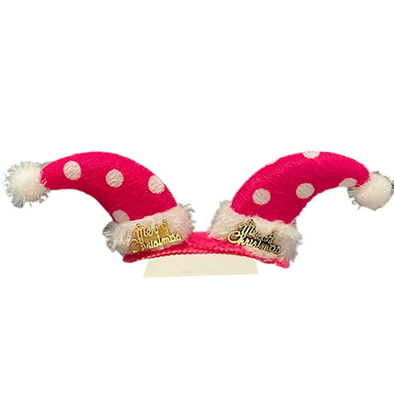 Hariumiu Reindeer Hair Clips Christmas Hairpins Antler Plush Ball Berry Santa Hat Plaid Print Pine Cone Festive Hair for Christmas for Women for Christmas
