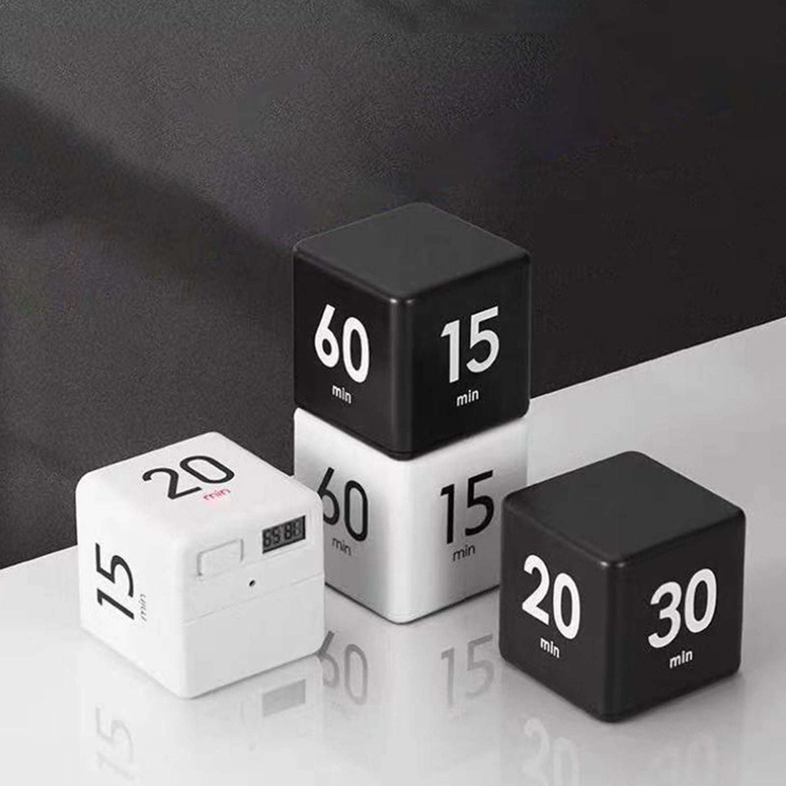 Hariumiu Rotating Pomodoro Timer 1-60 Minutes Preset LED Display ...