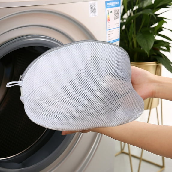 Hariumiu Shoe Wash Bag Mesh Laundry Bag with Zipper Ventilated Capacity Thickened Shoes Wash Bag Anti-winding Coat Socks Bras Washing Bag Washing for Shoes