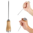 thumbnail image 1 of PULMCheerger Stainless Steel Ice Pick Punch Crusher Icing Breaker Wooden Handle Kitchen Tool, 1 of 6