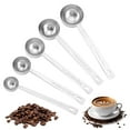 thumbnail image 1 of Hariumiu Stainless Steel Measuring Spoon Long Handle Coffee Scoop Spoon Tablespoon 5ml 10ml 15ml 20ml 30ml Cooking Measurement Tool for Ground Coffee Loose Tea Powder, 1 of 8
