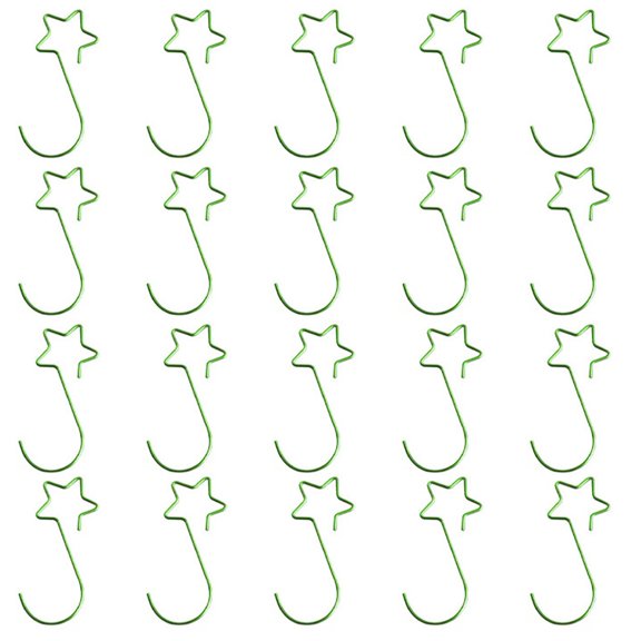 Hariumiu Star-shaped Ornament Hook 20pcs Christmas Ornament Hooks Versatile Star-shaped Hanging Hooks for Holidays Decoration