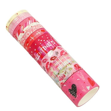 Hariumiu Sticker Tape Washi Tape Self-adhesive Waterproof Valentine's Day Theme Scrapbook Sticker Decoration