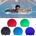 thumbnail image 1 of Hariumiu Swim Cap Elastic Put on Easily Silicone Silicone Swimcap Long Hair for Training, 1 of 8