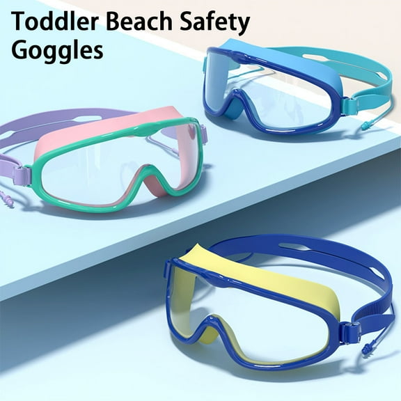 Hariumiu Swimming Goggles for Kids 6-14, Anti-fog Swim Goggles with Adjustable Strap and Nose Clips for Swimming Pool Beach Boys Girls