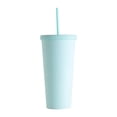 thumbnail image 1 of Hariumiu Tumbler with Wide Mouth 720ml Coffee Tumbler with Lid Straw Double Wall Vacuum Travel Coffee Mug Wide Mouth Leakproof Reusable Water Cup Easy to Clean, 1 of 8