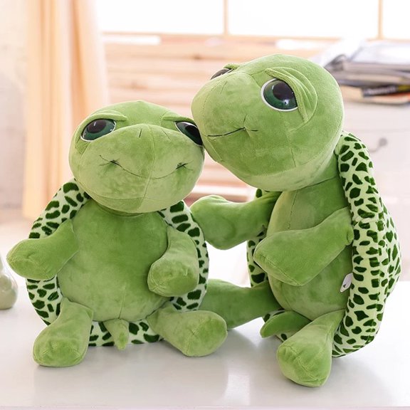 Hariumiu Valentine's Day Mini Simulation Turtle Animal Model Soft Plush Toy Home Office Car Ornament