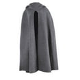 thumbnail image 1 of Hariumiu Woolen Cloak Coat Women Winter Cape Hooded Loose Mid Length Thick Warm Solid Color Keep Warm Wide Open Outdoor Cloak Shawl Women Hooded Cape, 1 of 5